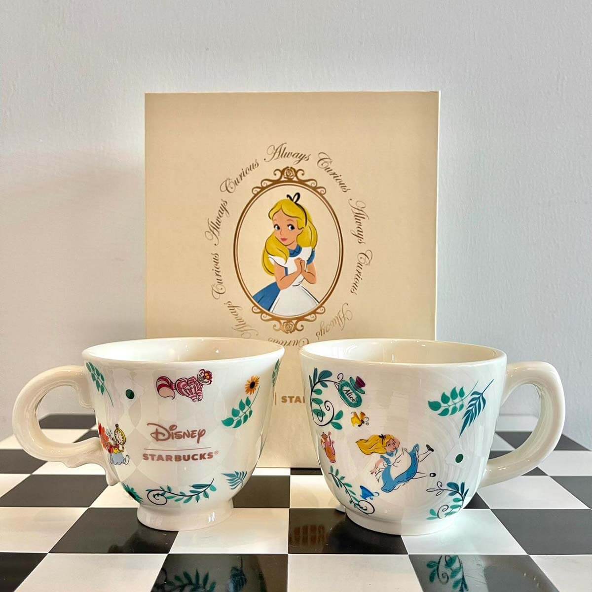Starbucks Disney 2024 Alice series two mugs set giftbox 200ml & 260ml loveinstarbucks loveinstarbucks