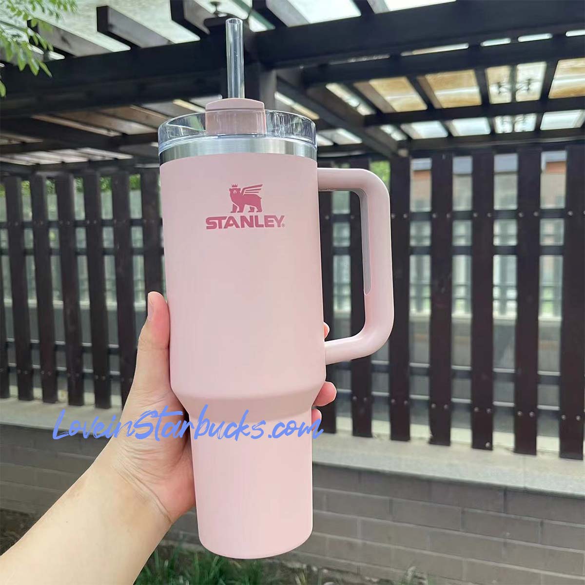 Stanley tumbler China dusk pink Stainless steel straw cup 40oz Stanley loveinstarbucks