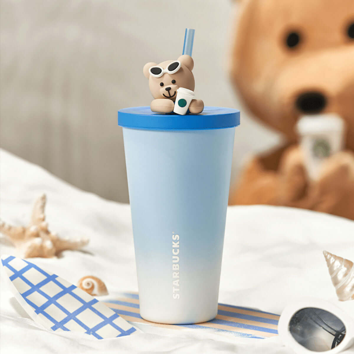 Starbucks China 2024 summer seaside online stainless steel cup 550ml Starbucks loveinstarbucks