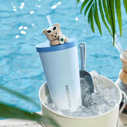 Starbucks China 2024 summer seaside online stainless steel cup 550ml Starbucks loveinstarbucks