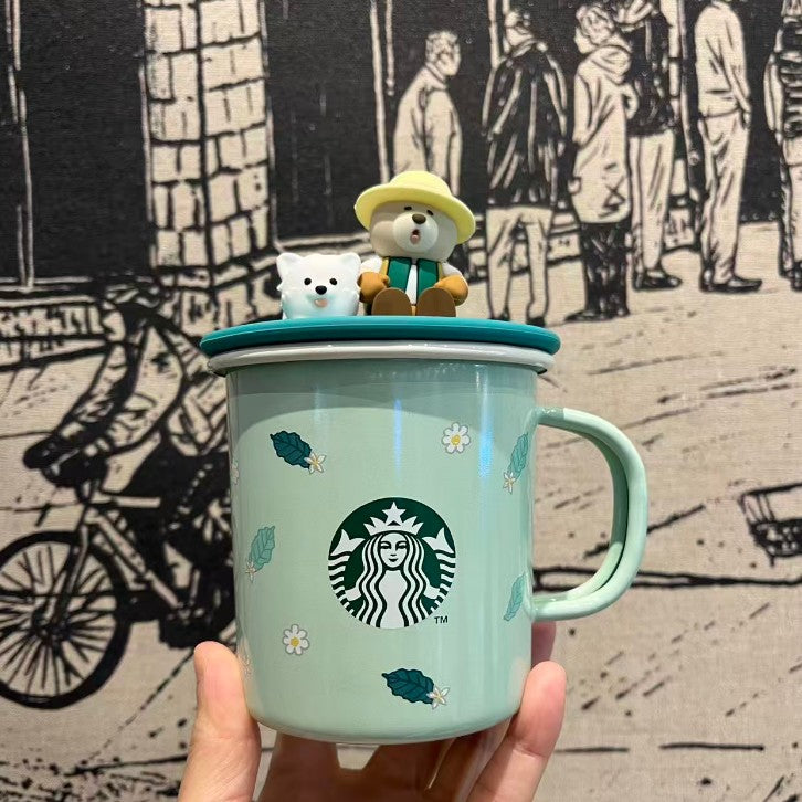Starbucks Asia 2026 Coffee Farm Series 399ml enamel cup coming with silicone lid -Hong Kong Version without SKU tag