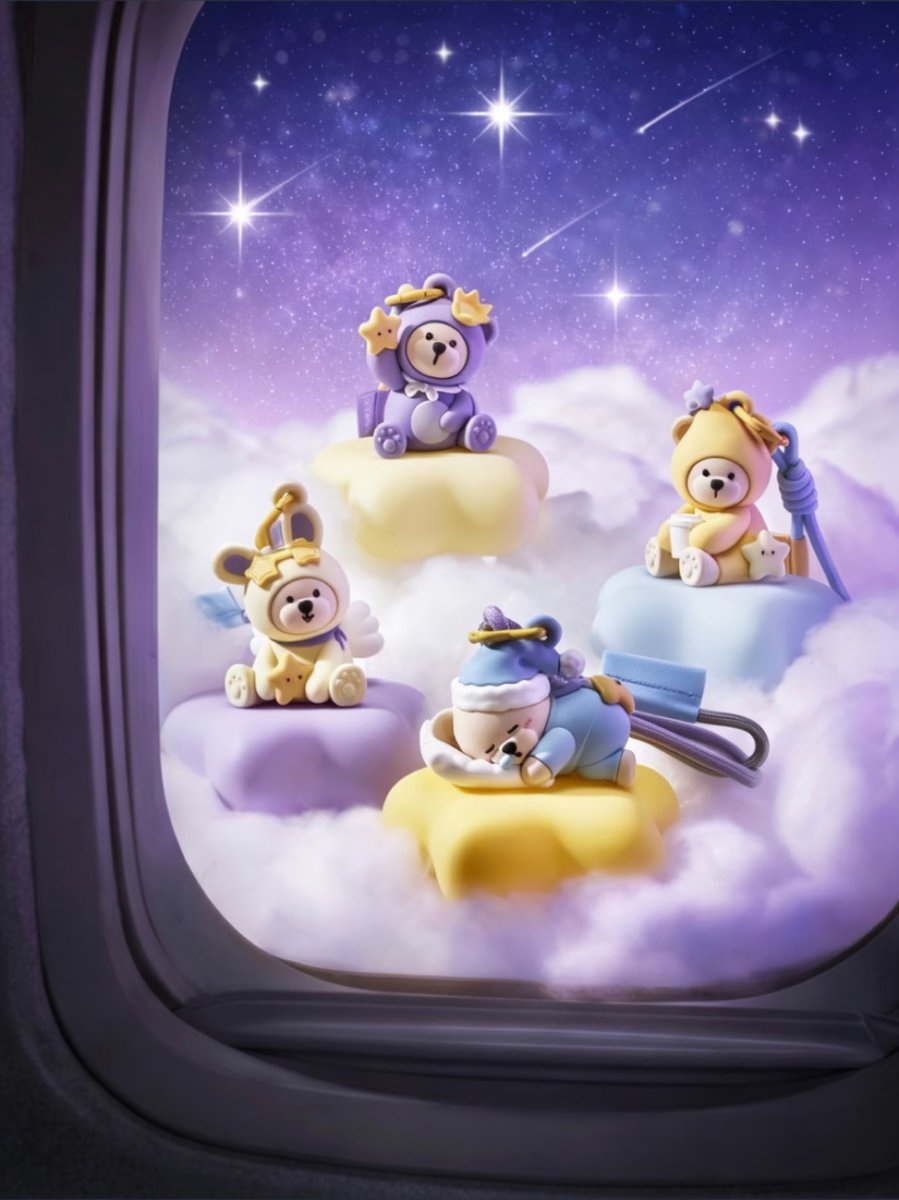 Starbucks China 2026 Purple Night Star River series Bearista Pat Light Blind Box -random one item
