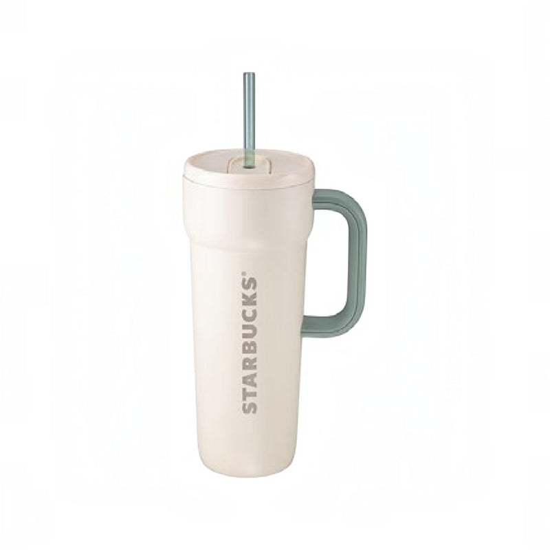 Starbucks Taiwan Autumn 2026 Series 24oz Soft Beige Stainless Steel Mug with Handle 710ml