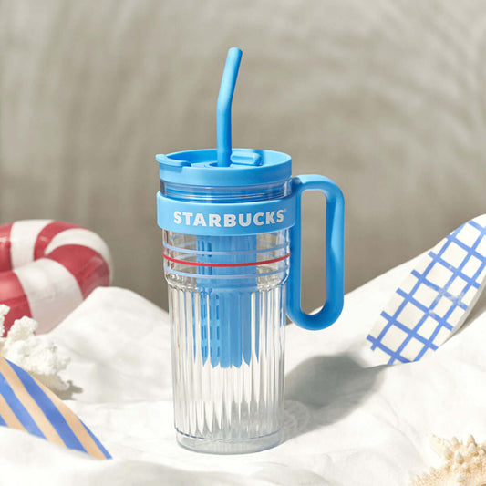 Starbucks China 2024 summer seaside online plastic cup 1000ml with handle loveinstarbucks loveinstarbucks