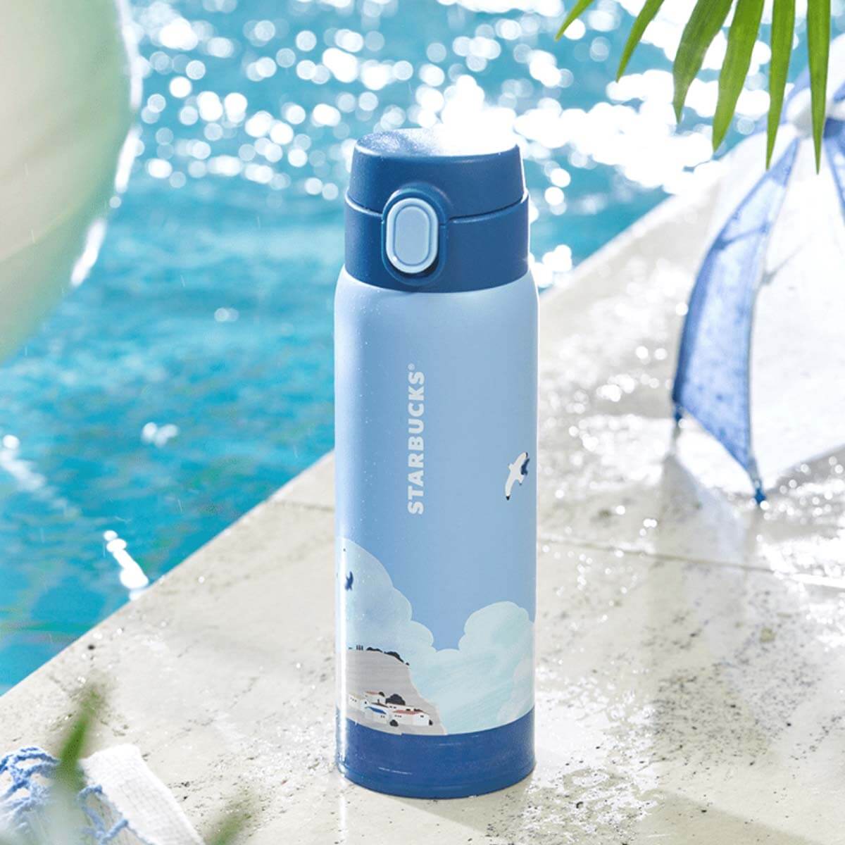 Starbucks China 2024 summer seaside online thermos cup 450ml loveinstarbucks loveinstarbucks