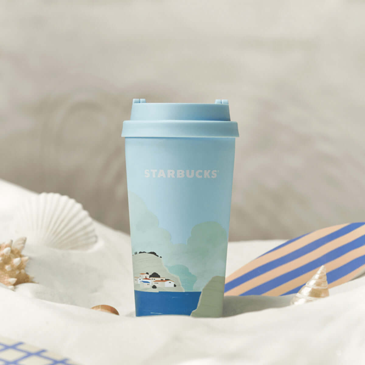 Starbucks China 2024 summer seaside online stainless steel cup 473ml loveinstarbucks loveinstarbucks