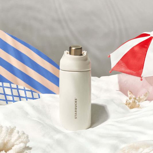 Starbucks China 2024 summer seaside online White stainless steel thermos cup 473ml loveinstarbucks loveinstarbucks