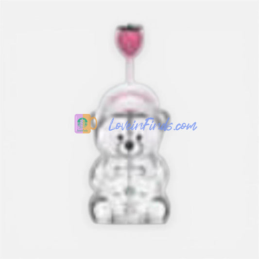 Pre-order ( restock on approaching the Release Date if sold out) Starbucks 2026 white Baseball Cap Bear Bearista glass   (Includes Strawberry Stopper)