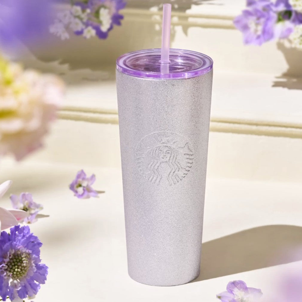 Starbucks China 2025 Garden Dance series purple Stainless steel straw cup 820ml