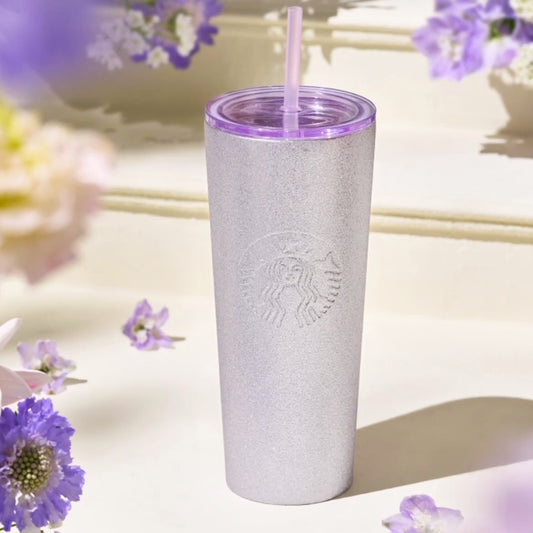 Starbucks China 2025 Garden Dance series purple Stainless steel straw cup 820ml