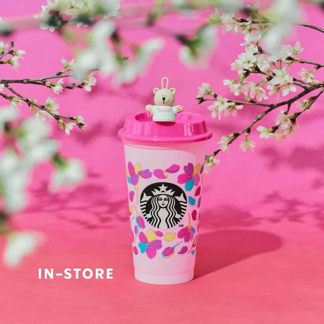 Starbucks Japan 2024 Sakura series reusable cup with topper loveinstarbucks loveinstarbucks