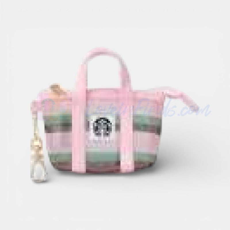 Starbucks Taiwan 2026 Sakura series Spring Striped Coin Purse