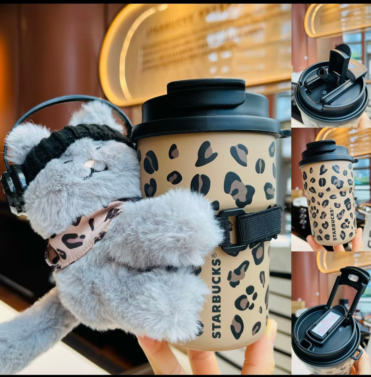 Starbucks Starbucks China 2026 Leopard Print Series 345ml double mouth stainless steel cup