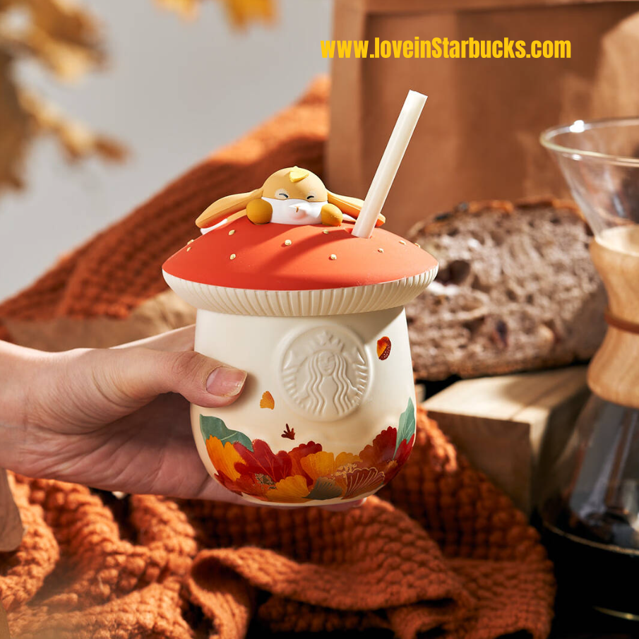 on sale Starbucks 2022 autumn forest Leisurely Rabbit mug Starbucks loveinstarbucks