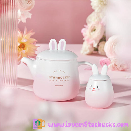 Starbucks China 2023 Spring Cute Rabbit teapot set Starbucks loveinstarbucks