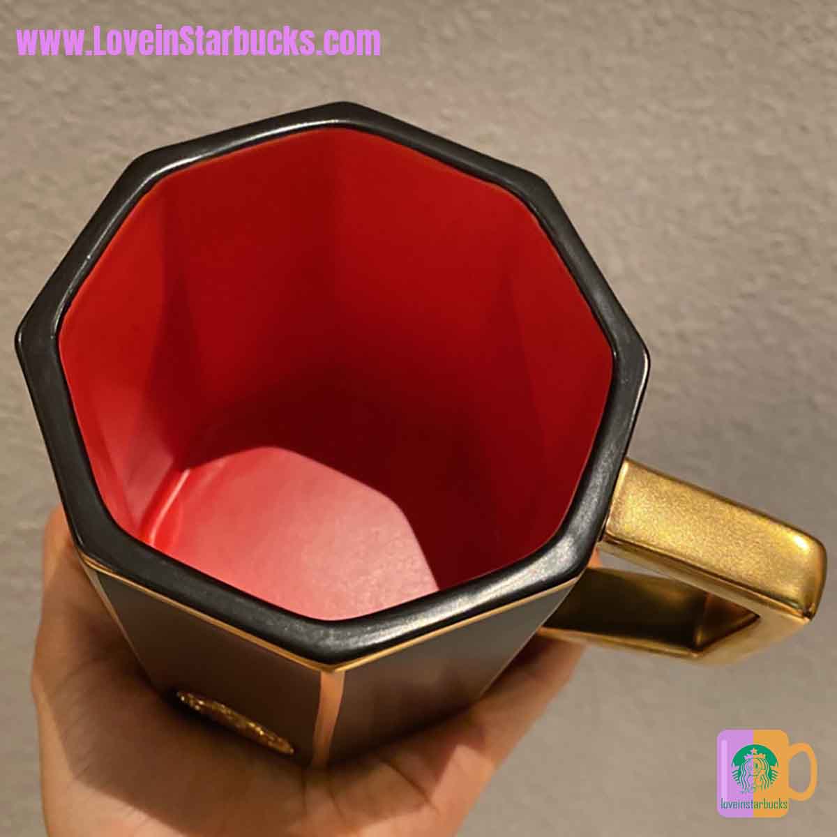 Starbucks tumblers China 2020 Xmas Black gold cut mug 395ml Starbucks loveinstarbucks