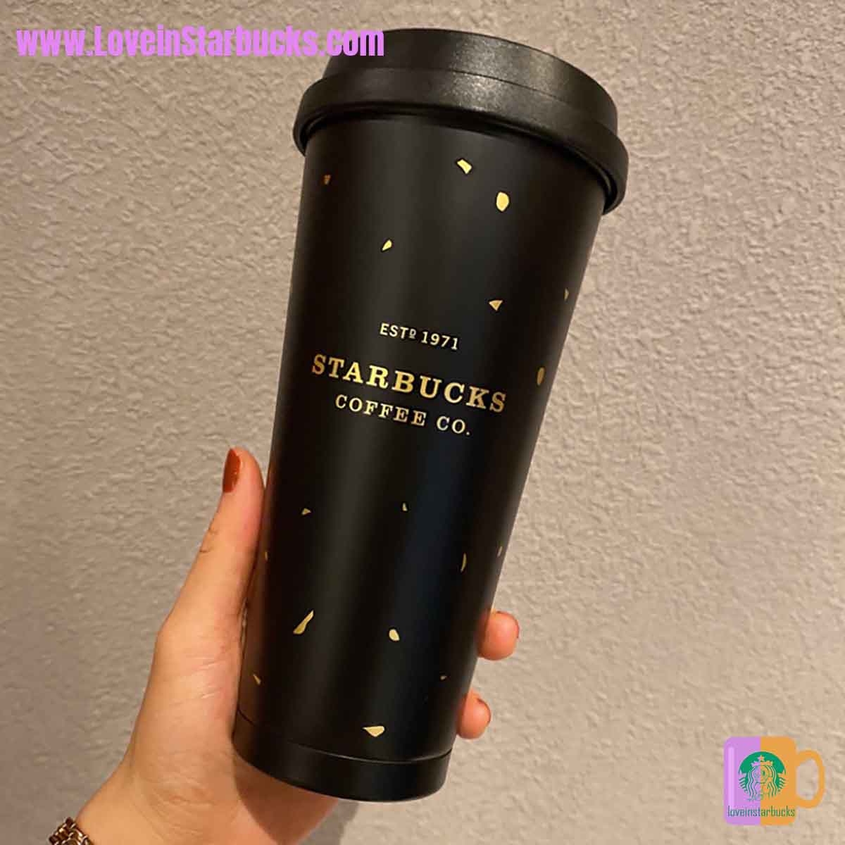 Starbucks tumblers China 2020 Xmas Black gold stainless steel accompanying cup Starbucks loveinstarbucks