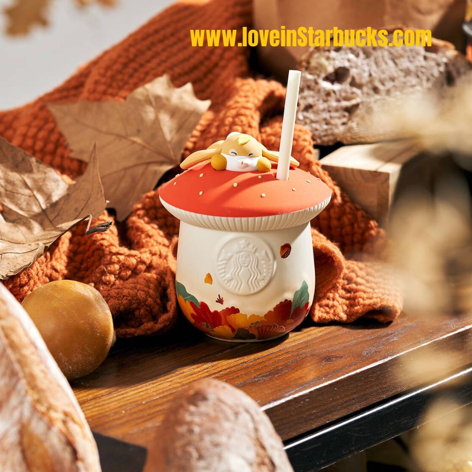 on sale Starbucks 2022 autumn forest Leisurely Rabbit mug Starbucks loveinstarbucks