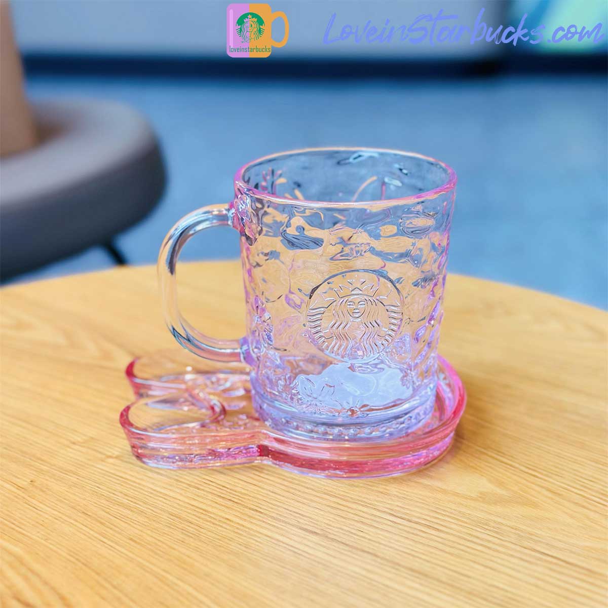 2023 China Starbucks Peach Blossoms Pink Rabbit Glass set 470ml Starbucks loveinstarbucks