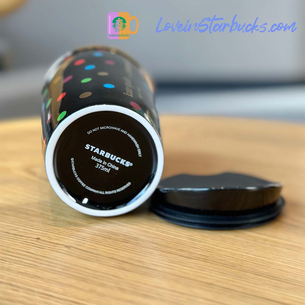 Starbucks Kate spade co-branded color dots Double-layer mug 375ml Starbucks loveinstarbucks