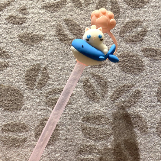 Not Starbucks product, cat and fish Topper, ONLY topper ,DONOT include Straw , DONOT sell alone 32# loveinstarbucks loveinstarbucks