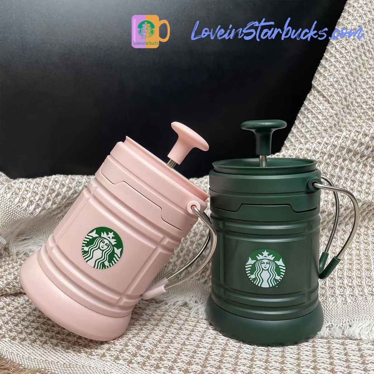 Starbucks China 2023 Camping lantern pink & green light Starbucks loveinstarbucks