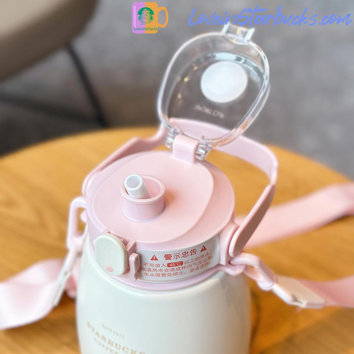 2023 China Starbucks Peach Blossoms large stainless steel cup 1000ml Starbucks loveinstarbucks