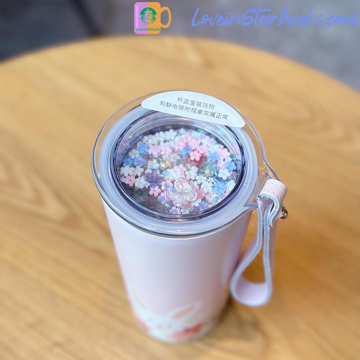 2023 China Starbucks Peach Blossoms Rabbit Hidden Flower Stainless Steel Cup 355ml Starbucks loveinstarbucks