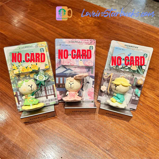 Starbucks China 2023 Spring flower- Kite ,fisherman ,Sakura bear ornament bear doll Starbucks loveinstarbucks