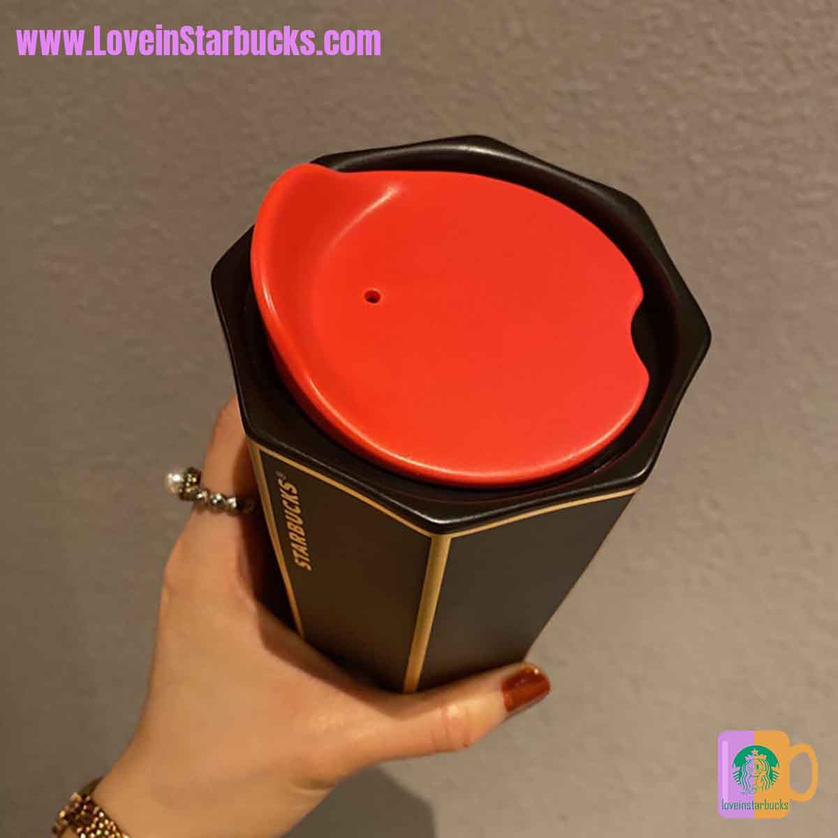 Starbucks tumblers China 2020 Xmas Black gold cut double-layer mug 355ml Starbucks loveinstarbucks