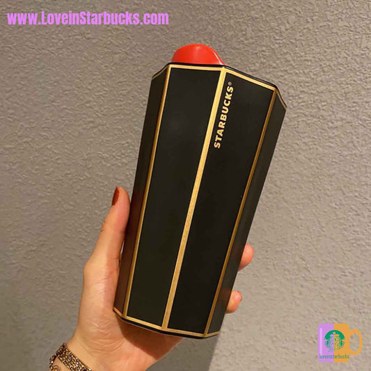 Starbucks tumblers China 2020 Xmas Black gold cut double-layer mug 355ml Starbucks loveinstarbucks