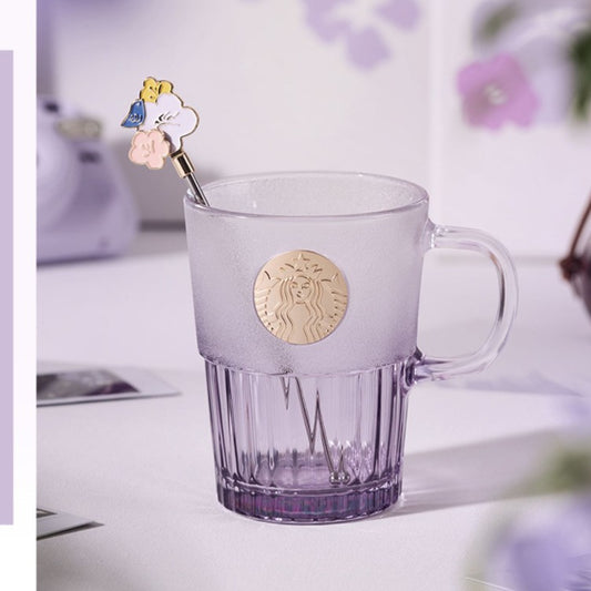Starbucks tumbler China 2023 mystic purple series gradient purple glass 400ml Starbucks loveinstarbucks