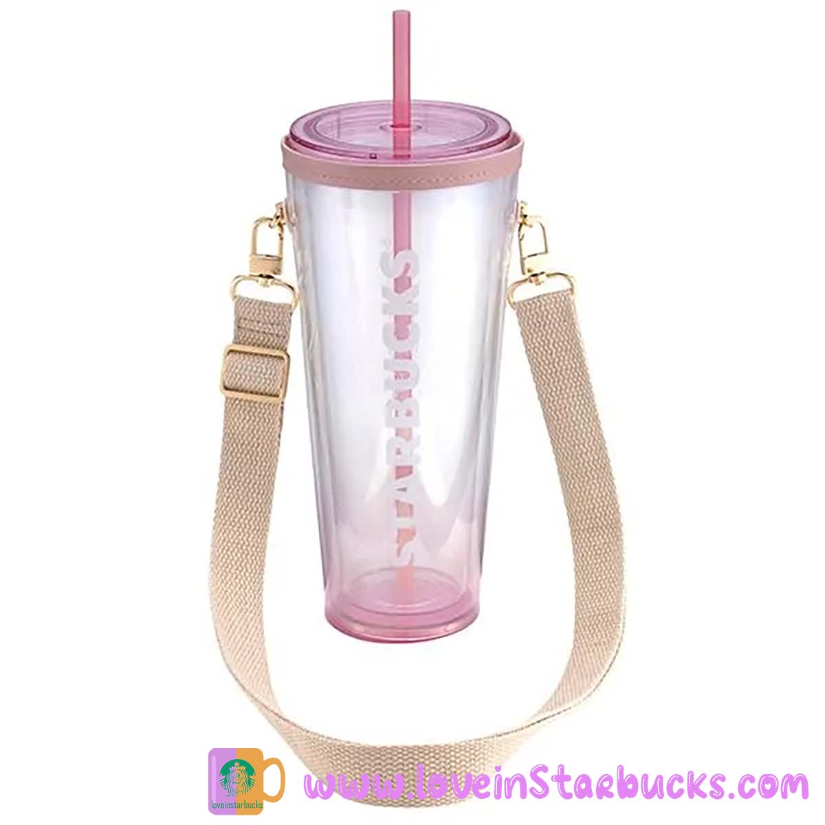 Starbucks Asia 2023 Sakura series - straw cold cup 24oz venti tumbler with strap Starbucks loveinstarbucks