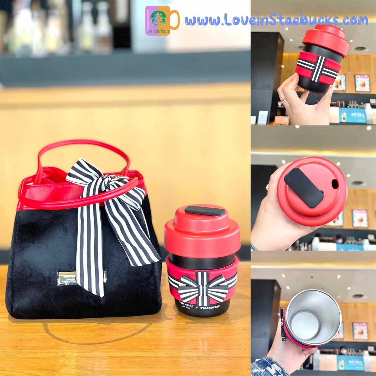 Starbucks 2023 China kate spade co-branded Stainless steel cup set 420ml Starbucks loveinstarbucks