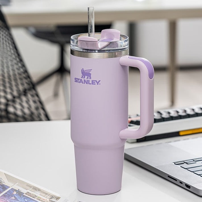 Stanley tumbler China Orchid soft matte stainless steel straw cup 30oz Starbucks loveinstarbucks