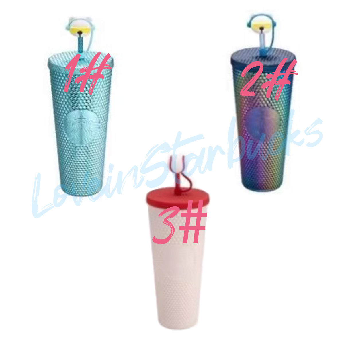 Starbucks tumbler Taiwan FuLong exclusive chrome blue , rock oil sick and baseball studded cups Starbucks loveinstarbucks