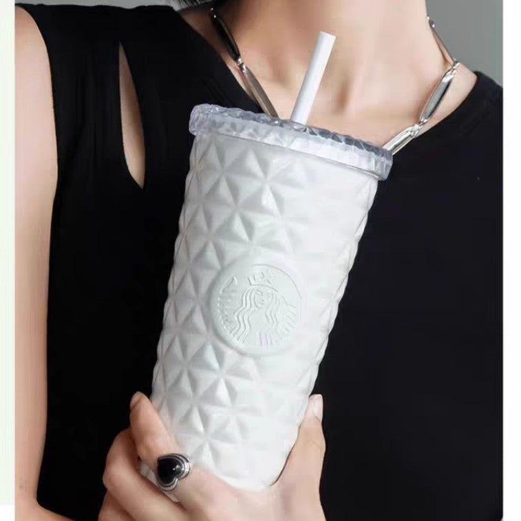 Starbucks China 2023 lunar Valentine's Day black/white Dion stainless steel cup 20oz Starbucks loveinstarbucks