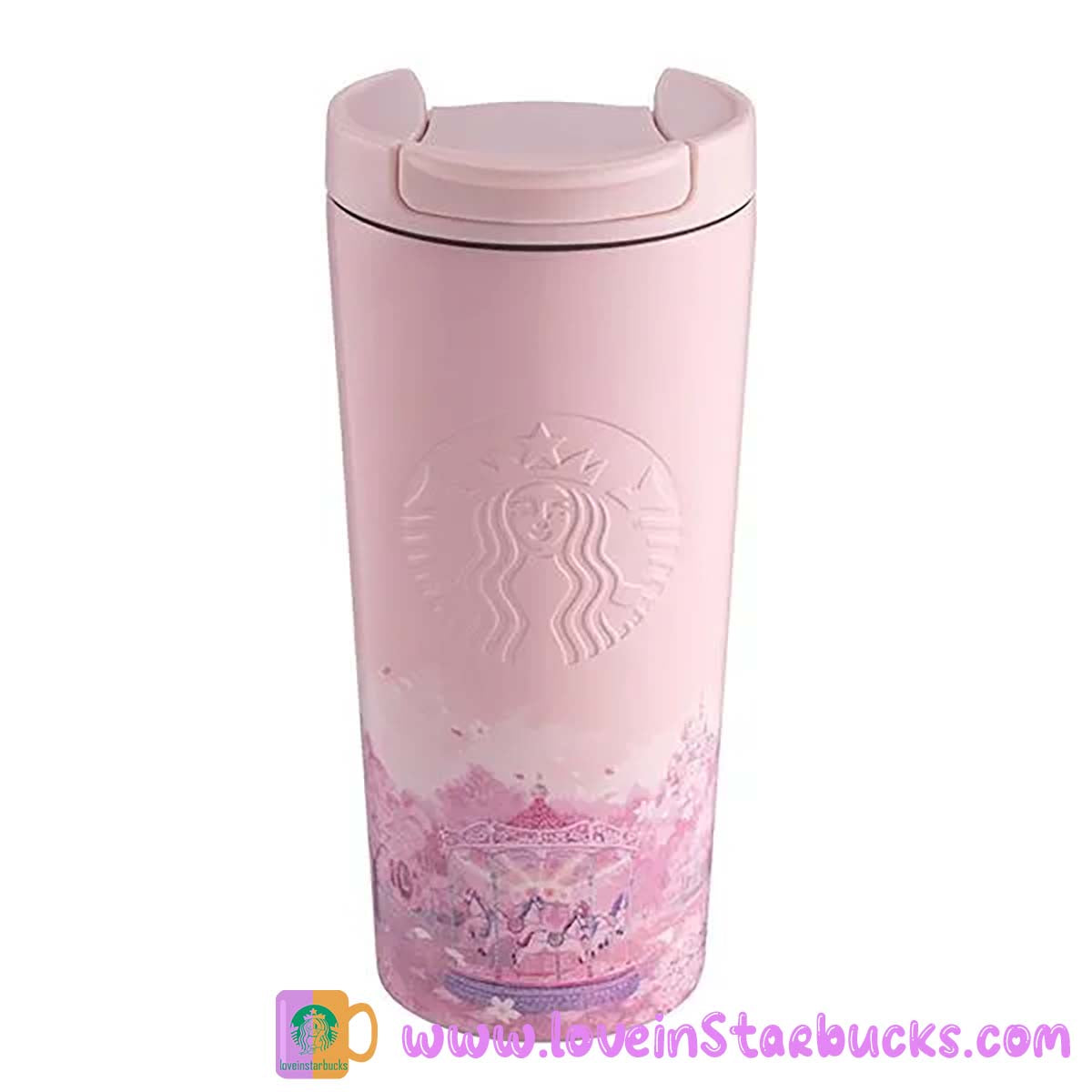 Starbucks Asia 2023 Sakura series - Cherry blossoms CAROUSEL cup 12oz tumbler Starbucks loveinstarbucks