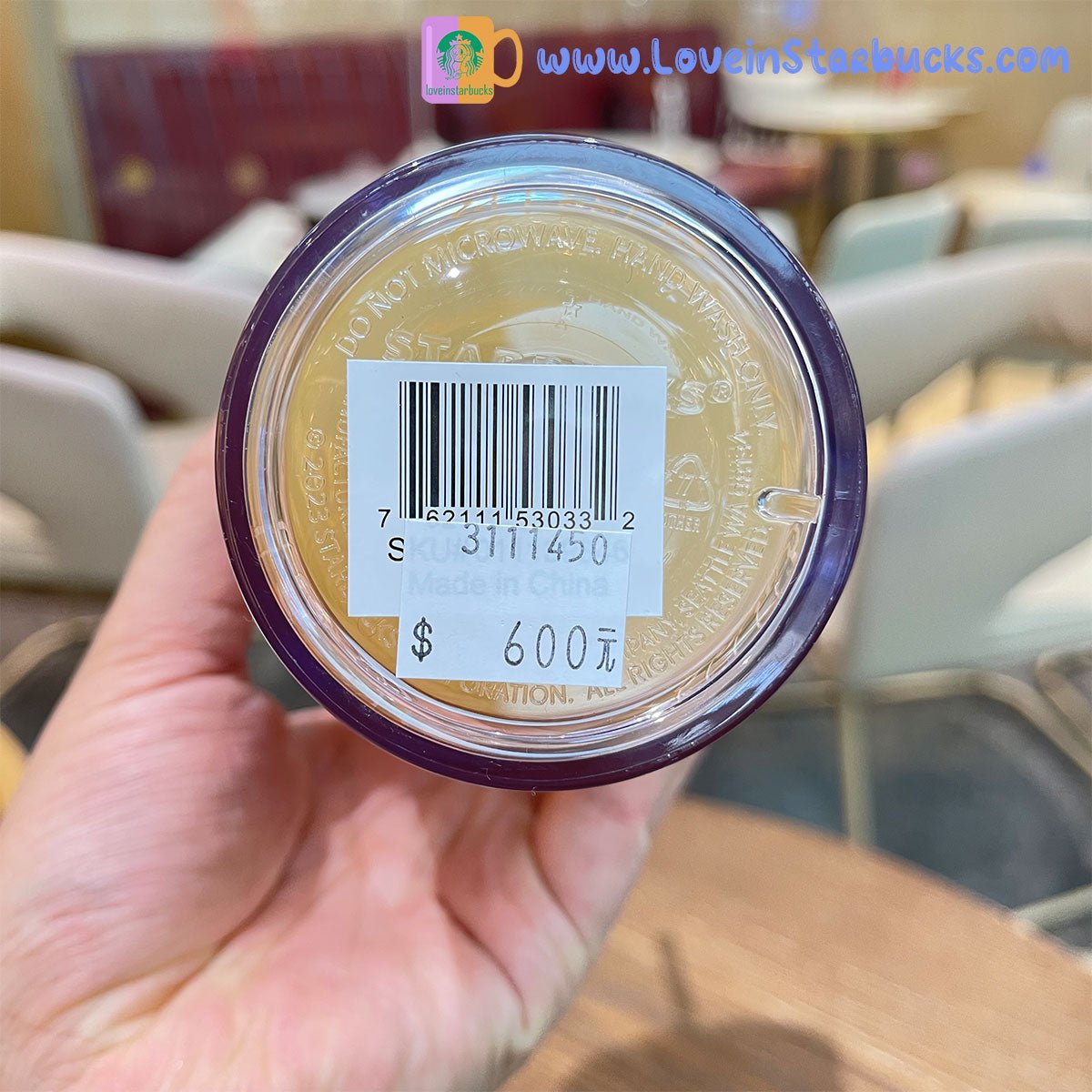 on sale Starbucks Taiwan 2023 butter yellow Finger buckle Straw cup Starbucks loveinstarbucks