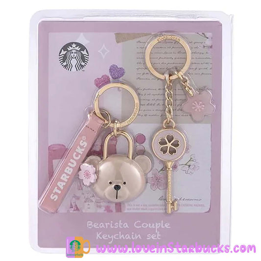 Starbucks Asia 2023 Sakura series - Cherry blossoms BEARISTA keychain set Starbucks loveinstarbucks