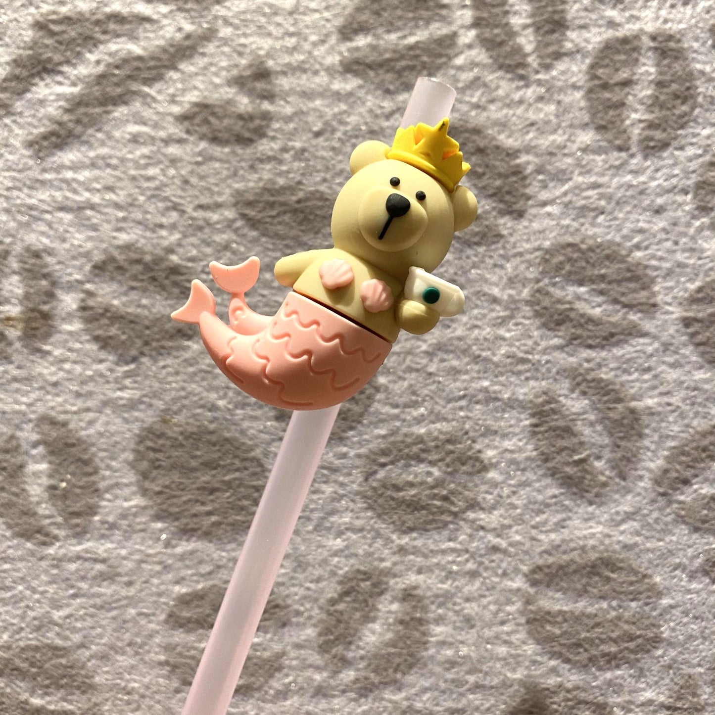NOT Starbucks product, Mermaid bear Topper, ONLY topper ,DONOT include Straw , DONOT sell alone 10# loveinstarbucks loveinstarbucks