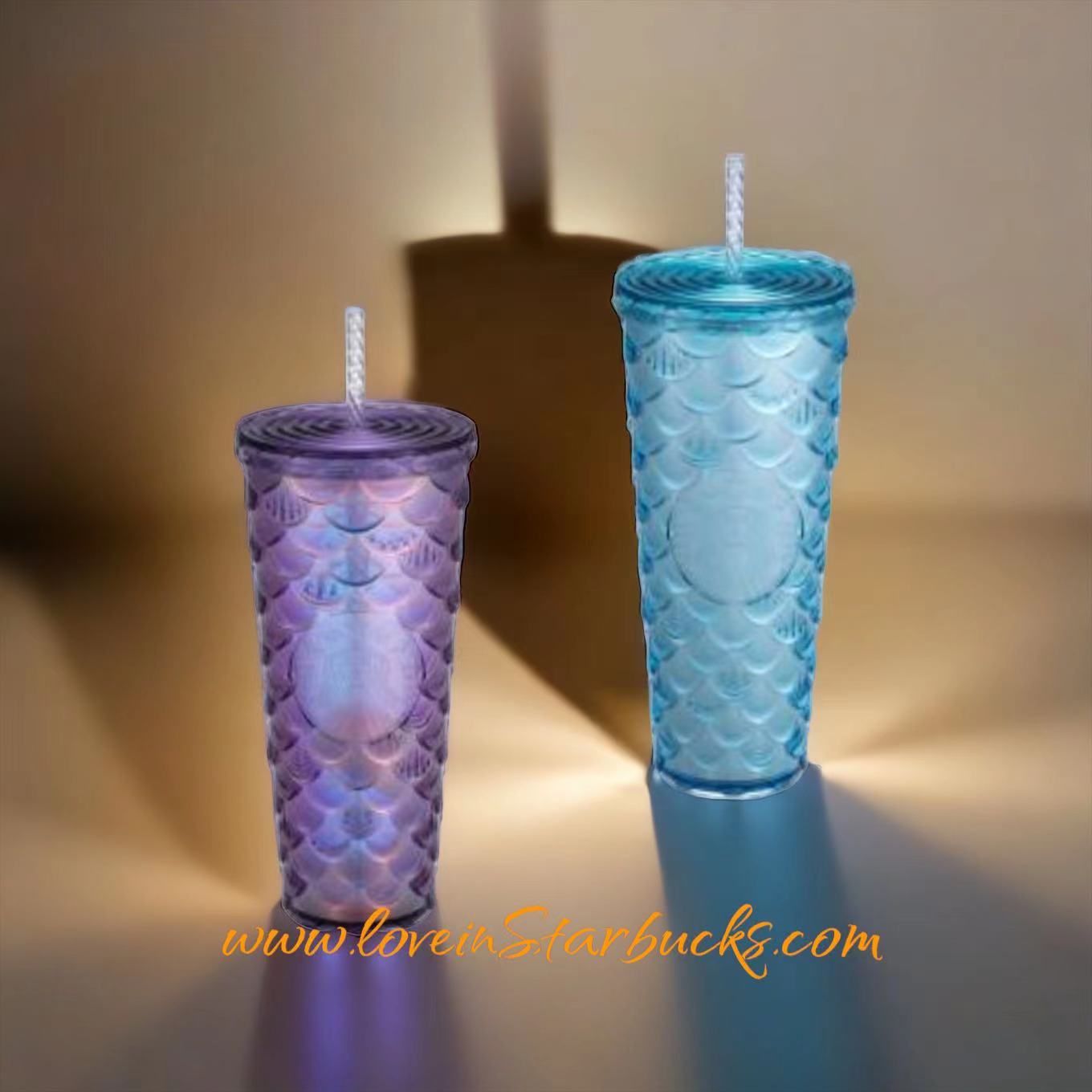 Starbucks Tumblers Taiwan Summer 3 mermaid purple / blue scale cup 24oz Starbucks loveinstarbucks
