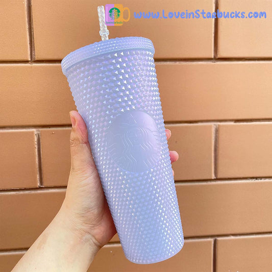 Starbucks Taiwan bling icy white 24oz studded straw cup tumbers Starbucks loveinstarbucks