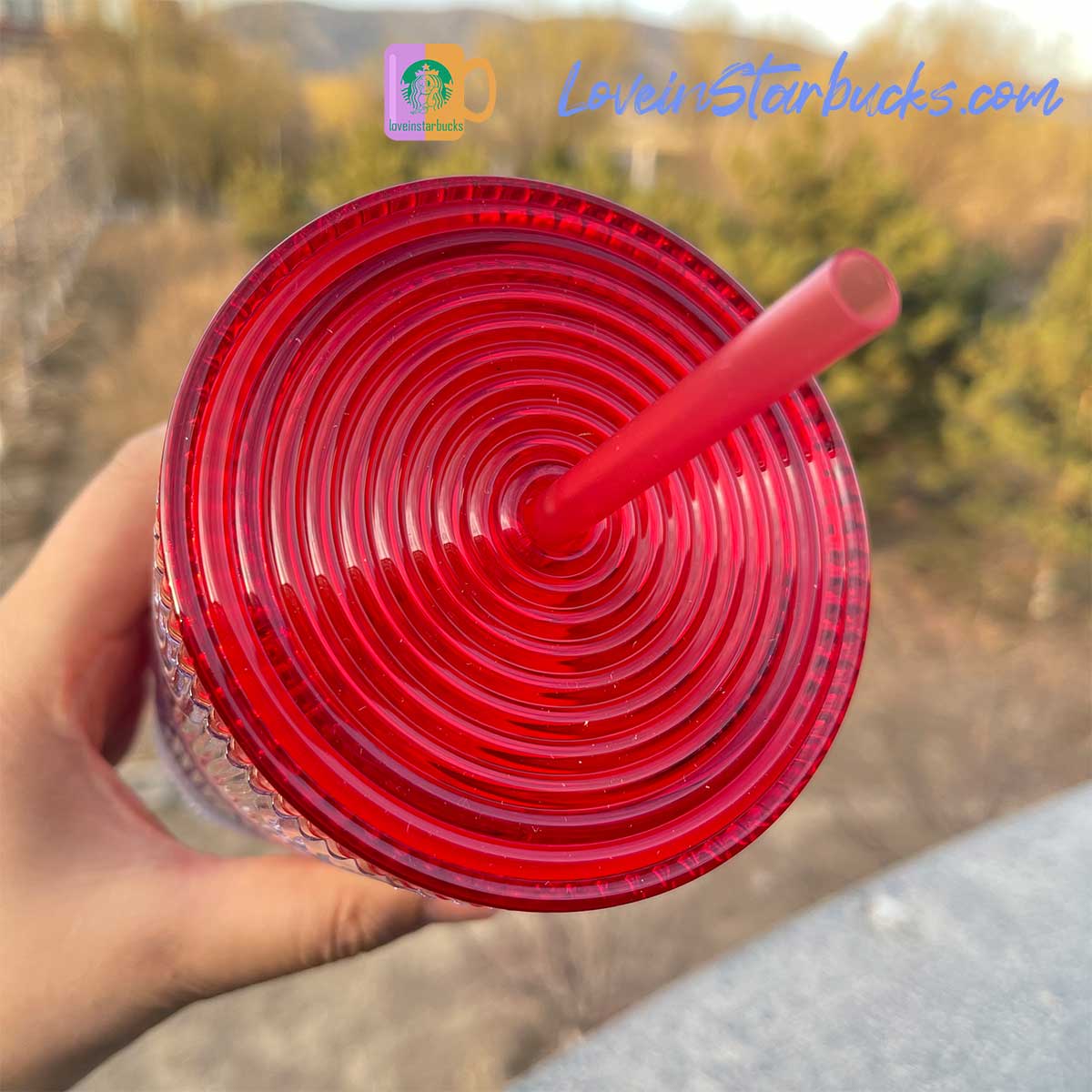 on sale Starbucks China 2023 new year online gradient red scale straw cold cup 24oz Starbucks loveinstarbucks