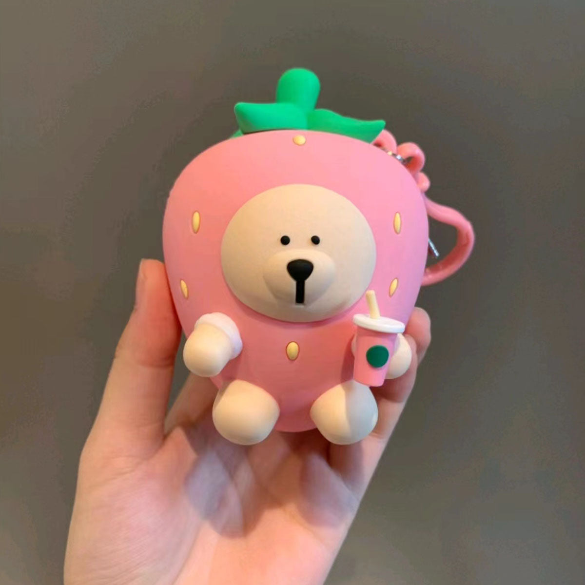 Starbucks Tumblers China 2023 Natural series Strawberry bear/ coffee bean bear coin purse bag Decompression toy Starbucks loveinstarbucks