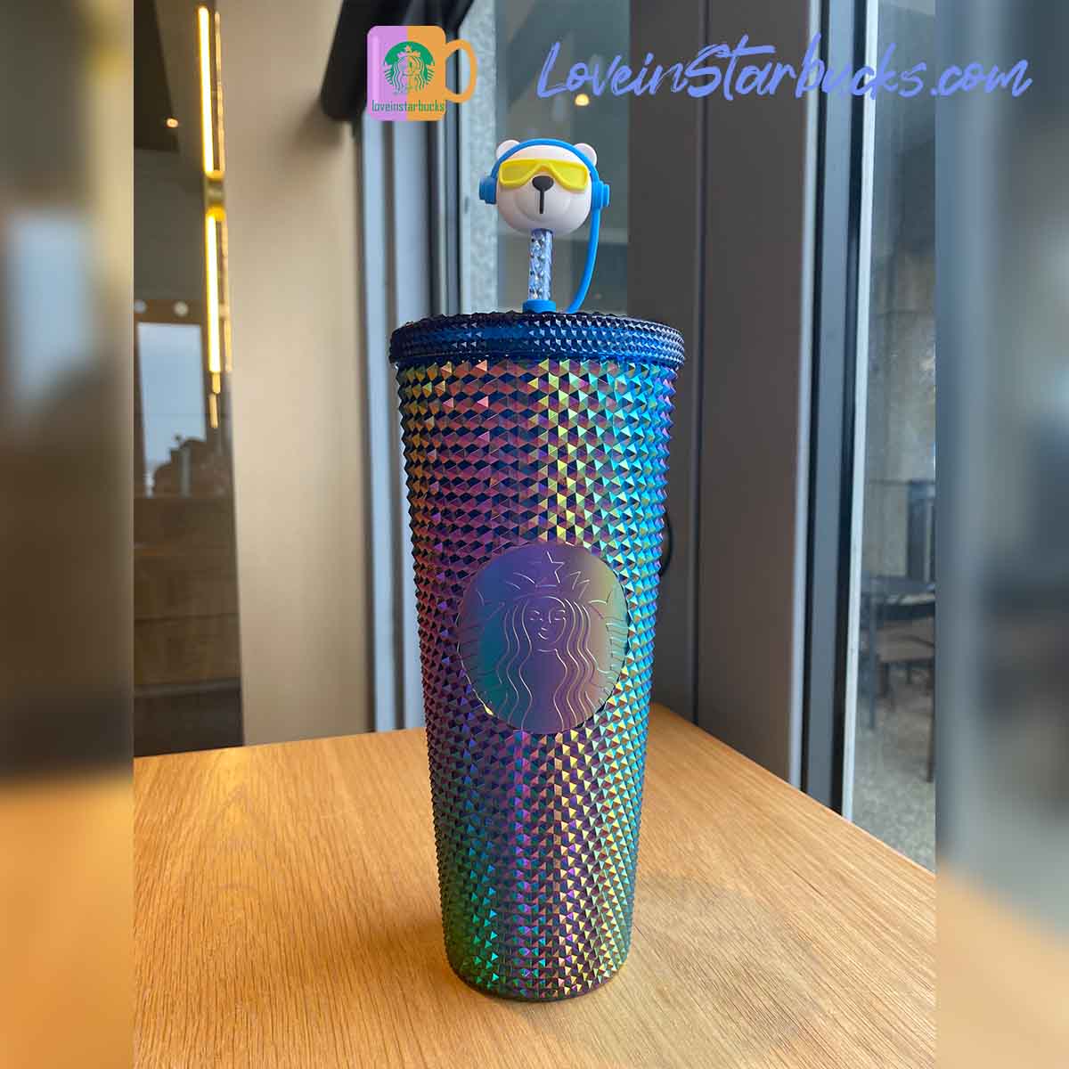 Starbucks tumbler Taiwan FuLong exclusive chrome blue , rock oil sick and baseball studded cups Starbucks loveinstarbucks