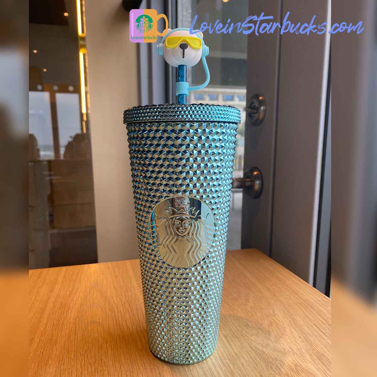 Starbucks tumbler Taiwan FuLong exclusive chrome blue , rock oil sick and baseball studded cups Starbucks loveinstarbucks