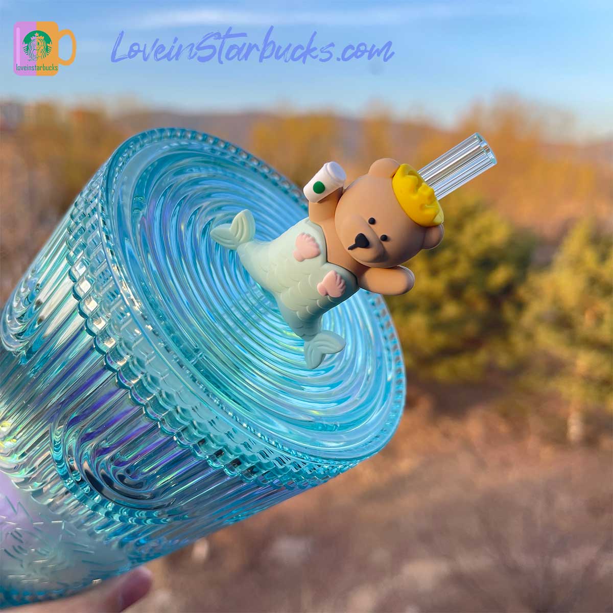 Starbucks Taiwan tumblers bear top-per mint scale cold straw cup 24oz Starbucks loveinstarbucks