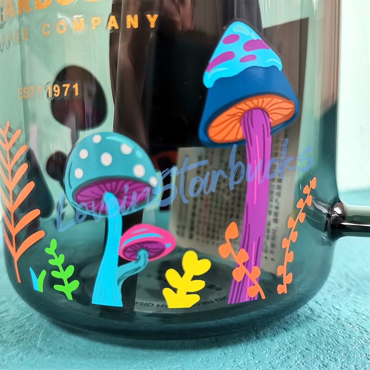 Starbucks China 2021 Halloween Mushroom shape glass 525ml Starbucks loveinstarbucks