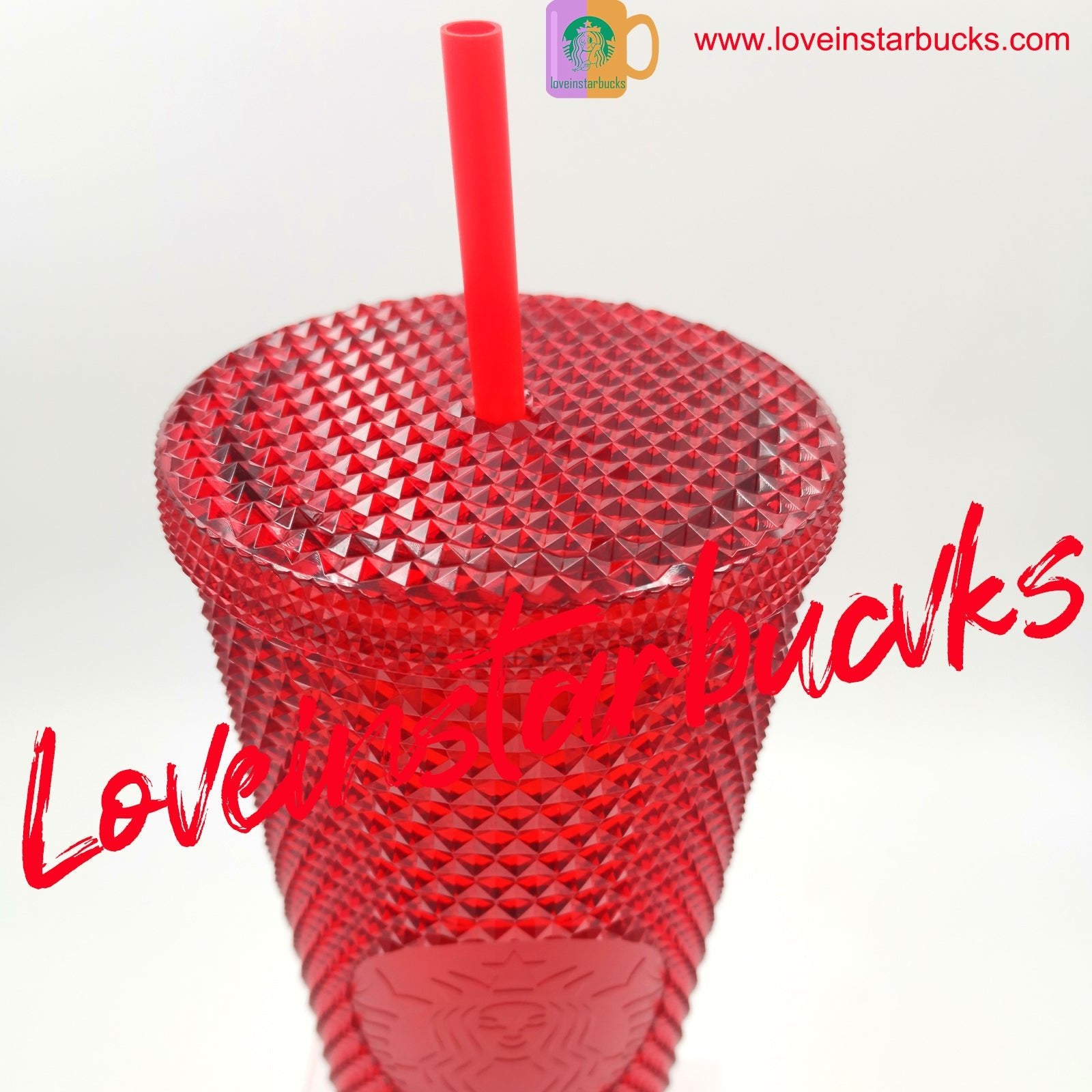 Starbucks China Red Bling Studded Tumbler 24oz cold cup Starbucks loveinstarbucks